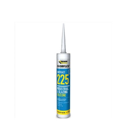 225 Industrial & Glazing White Silicone - 310ml