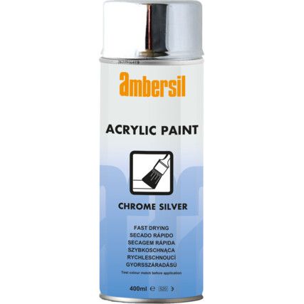 ACRYLIC PAINT CHROME SILVER 400ML