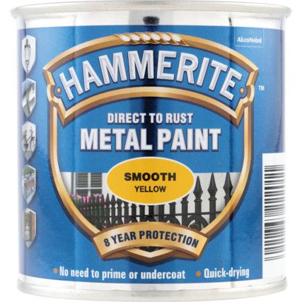 Direct to Rust Smooth Yellow Metal Paint - 250ml