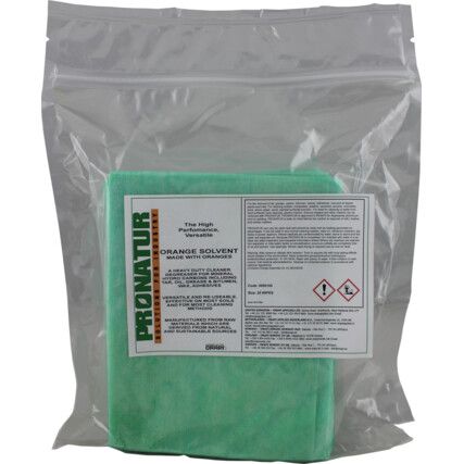 WS0150 H/D Orange Solvent Wipes (Case of 5 Packets of 25 Wipes)