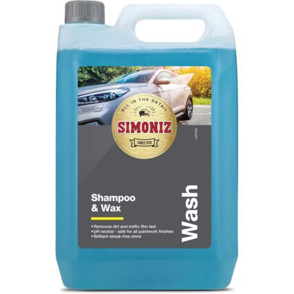 2 IN 1 SHAMPOO & WAX  5 LITRE