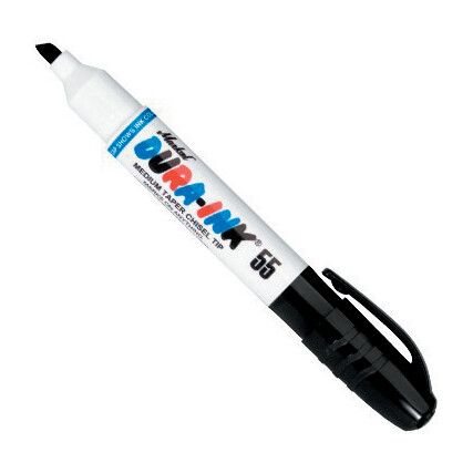 Dura-Ink, Permanent Marker Pen, Black, Medium, Chisel, Non-Retractable, 1 Pack