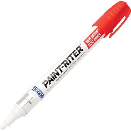 Valve Action, Paint Marker, Red, Medium, Permanent, Bullet Tip, Single