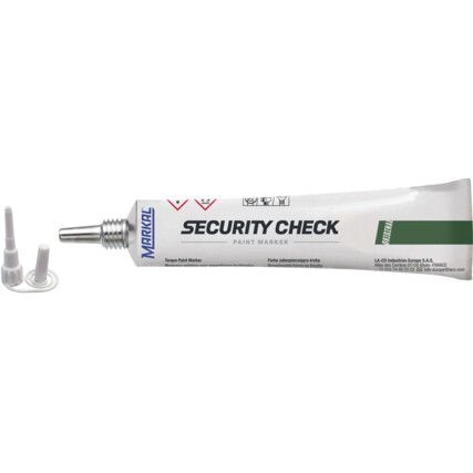 Security Check Marker, Green, Permanent, , Single