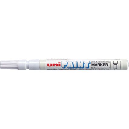 PX21, Paint Marker, White, Permanent, Bullet Tip, 12 Pack