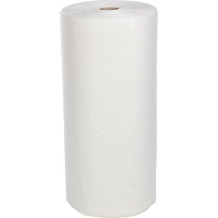 Oil Absorbent Roll, 126L Absorbent Capacity, 40m Overall Length, 80cm Overall Width