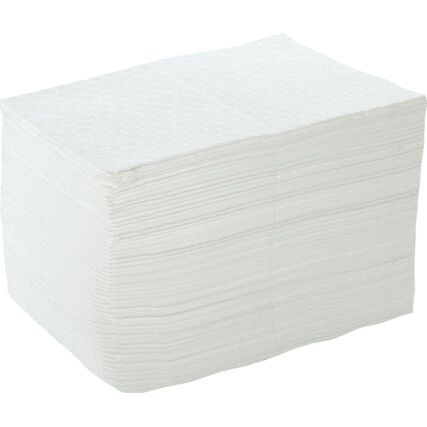 Oil Absorbent Pad, 1.2L Absorbent Capacity, 50cm x 40cm, Pack of 100