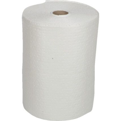 Oil Absorbent Roll, 60L Absorbent Capacity, 40m Overall Length, 22cm Overall Width