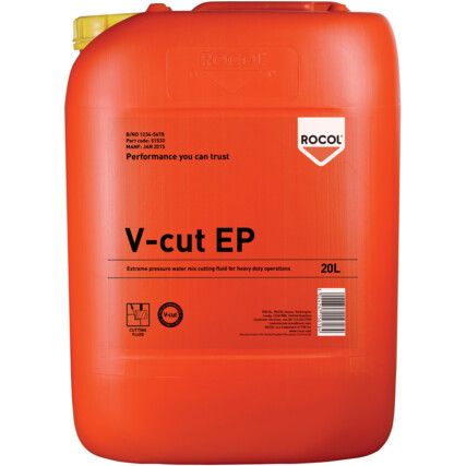 V-Cut EP, Cutting Fluid, Bottle, 20ltr