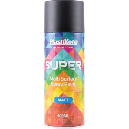 Projekt Paint™ Super Matt Black Aerosol Paint - 400ml