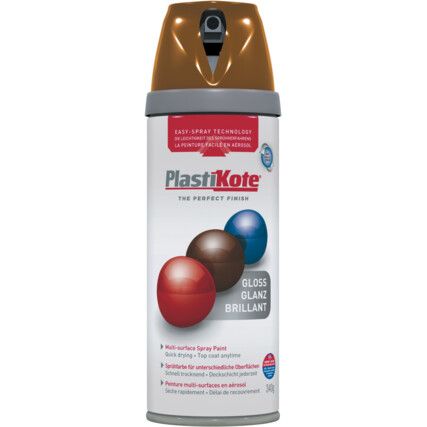 21108 Twist & Spray Gloss Chestnut Brown Aerosol Paint - 400ml