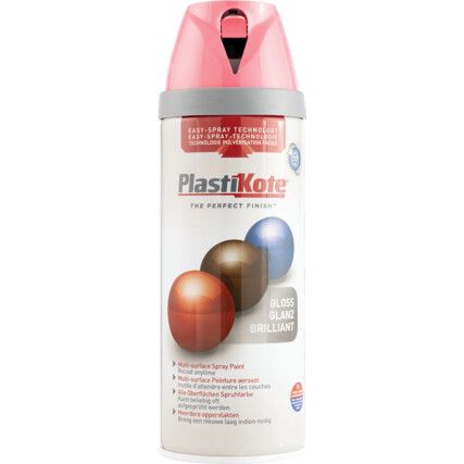 21113 Twist & Spray Gloss Pink Burst Aerosol Paint - 400ml