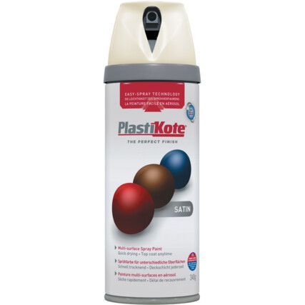 22102 Twist & Spray Satin Porcelain Aerosol Paint - 400ml