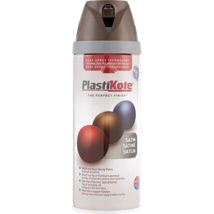 22113 Twist & Spray Satin Choc Brown Aerosol Paint - 400ml