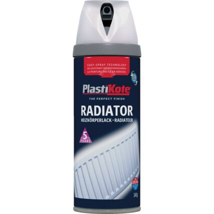 26102  Twist & Spray Satin White Radiator Aerosol Paint - 400ml