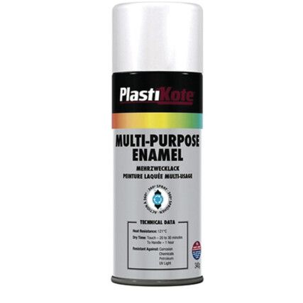 Multi-Purpose Matt White Enamel Aerosol Paint - 400ml