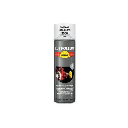 2500 Hard Hat® Clear High Performance Topcoat Aerosol Paint - 500ml