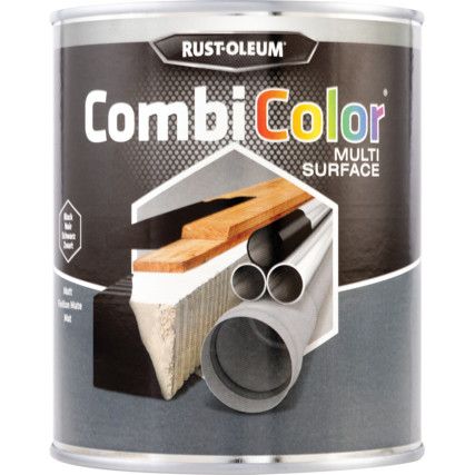 7378MS CombiColor® Matt Black Multi-Surface Paint - 750ml