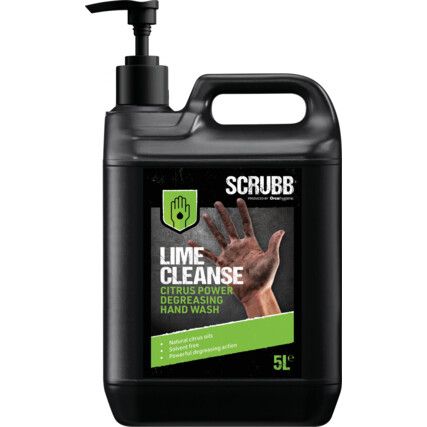 LIME CLEANSE DEGREASING HAND WASH 5L JERRY CAN WITH PUMP TOP