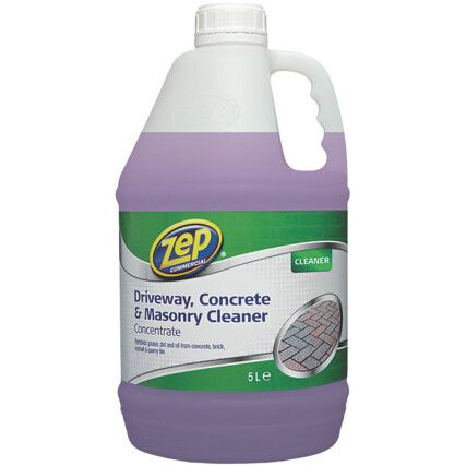 Driveway, Concrete & Masonry Concentrate Cleaner, Bottle, 5ltr