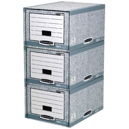 1820 Bankers Box System Storage Drawer Grey/White Pack of 5