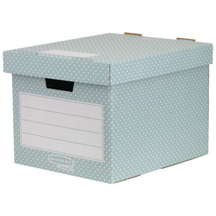 4481301 BANKERS BOX AUTOMATIC STD STORAGE BOX GRN/WHT (PK-4)