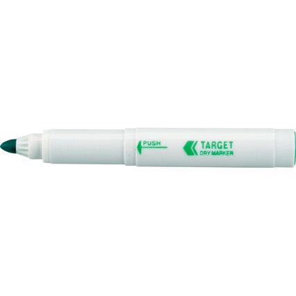 Whiteboard Marker Pen, Green, Medium, Bullet, Non-Retractable, 1 Pack