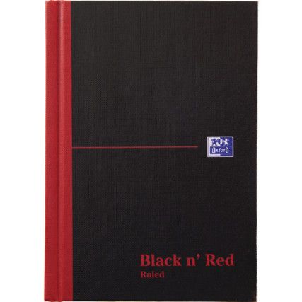 BOOK A5 INDEX BLACK AND RED H67197 (PK-5)