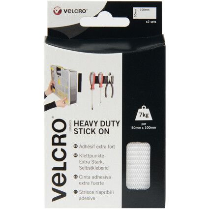 Velcro Tape, 50mm x 100mm, Pack of 2