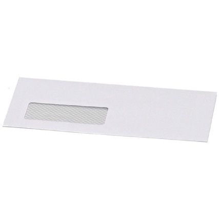 B29153 PM ENVELOPE 114x235mm WINDOW GUMMED WHT (PK-500)