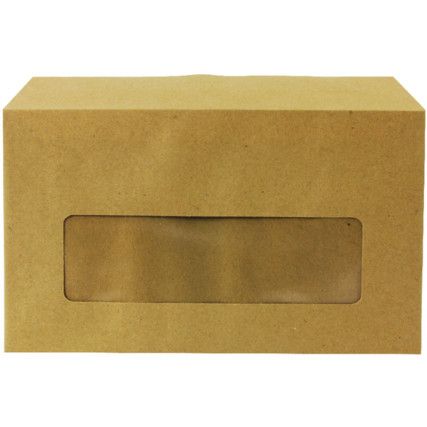 KF3431 ENVELOPE MID WINDOW 89x152mm MAN. GUMMED (PK-1000)