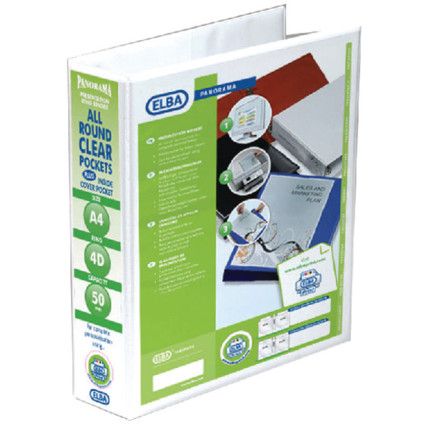 400001309 PRESENTATION BINDER A4 4D 50mm WHT (PK-10)