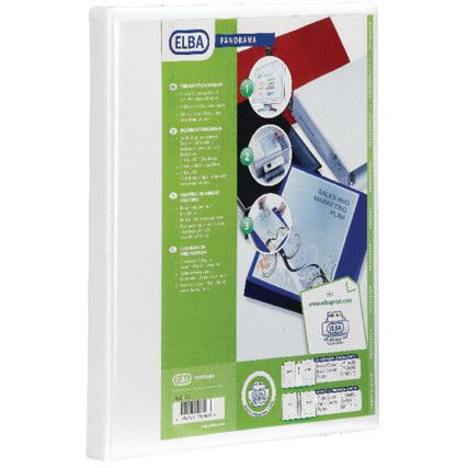 400007674 PRESENTATION BINDER A4 2D 50mm WHT (PK-4)