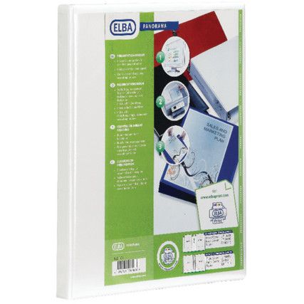 400008048 PRESENTATION BINDER A4 2D 65mm WHT (PK-4)