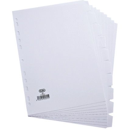 100204881 DIVIDER A4 10-PART CARD WHT