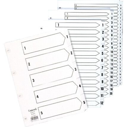 Index A-Z A4 Clear Tab A4 04501CS45