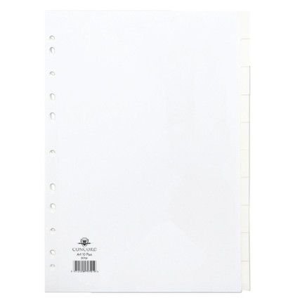 79701 SUBJECT DIVIDER 10-PART A4WHT