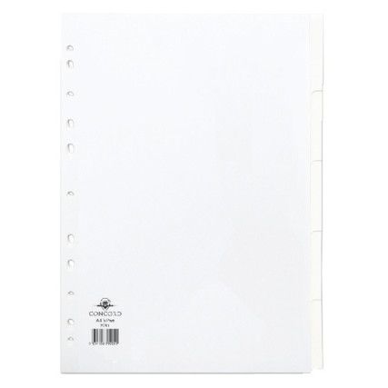 79901 SUBJECT DIVIDER 5-PART A4WHT