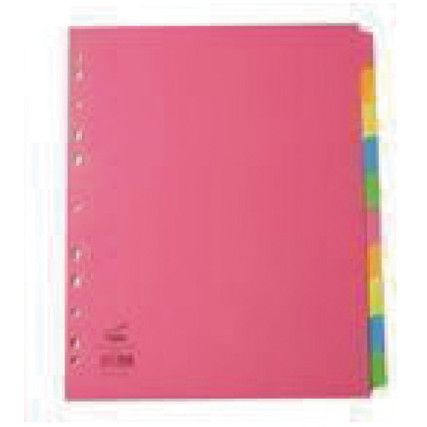 52299 Bright Subject Dividers Extra Wide 10-Part Assorted Pack of 20