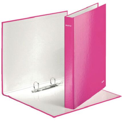 42410023 WOW 2-D RINGBINDER A4 PLUS 25MM PNK (PK-10)