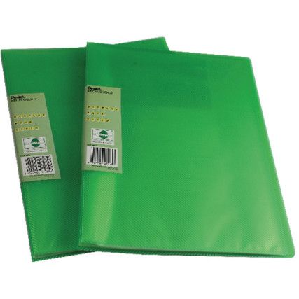 DCF343D RECYCOLOGY DISPLAY BOOK 30-POCKET GRN (PK-10)