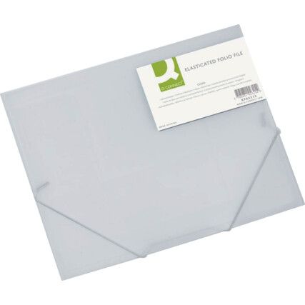 Q CONNECT ELASTICATED FOLIO CLEAR