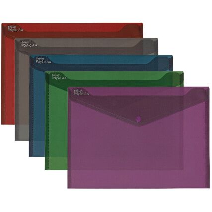 Fusion Polyfile Colours A4 Assorted Pack of 5 15643