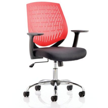 Dura Task Operator Chair With Arms Red