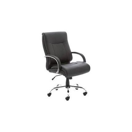 Drayton HD Executive Leather Chair With Arms Black