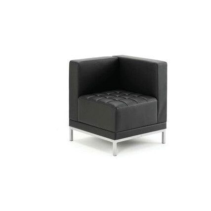 Infinity Leather Modular Corner Unit Black