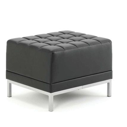 Infinity Leather Modular Cube Chair Black