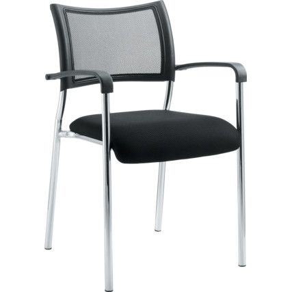 BRUNSWICK MEETING CHAIR CHROME/CHARCOAL