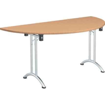 1600mm SEMI-CIRCULAR FOLDING TABLE BEECH