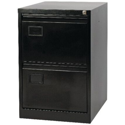 Black Filing Cabinet, 2 Drawer